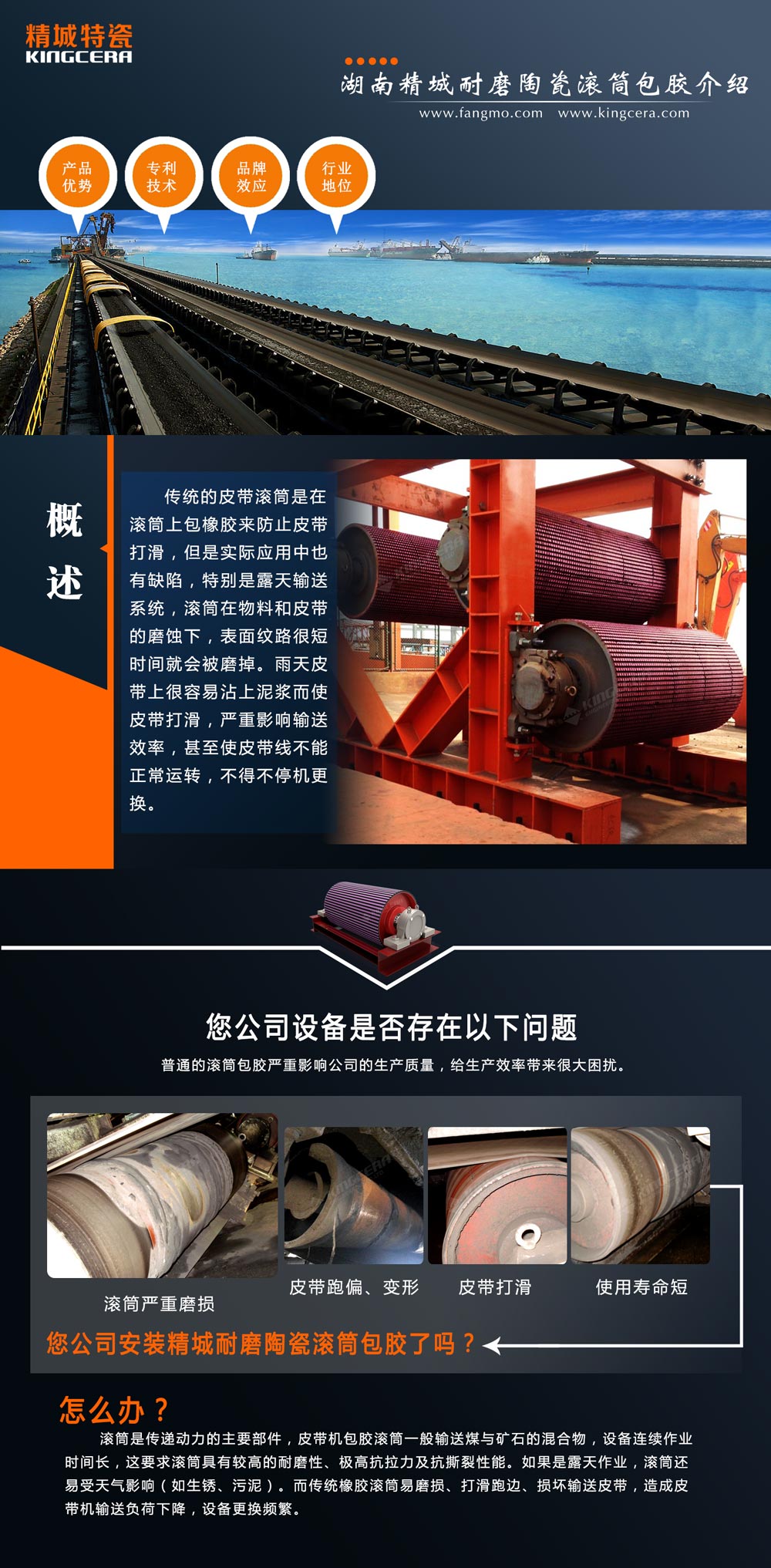 湖南yp街机耐磨陶瓷滚筒包胶